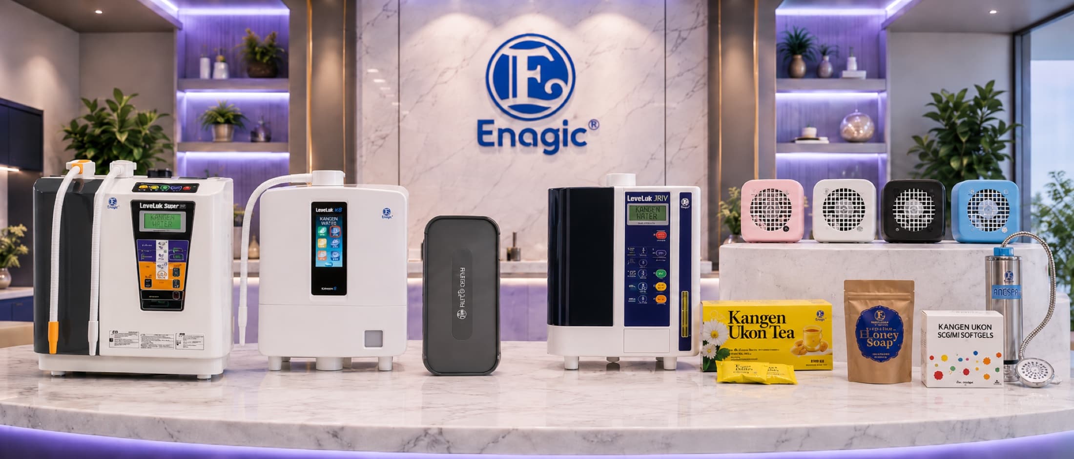 Enagic systems on display in the showroom