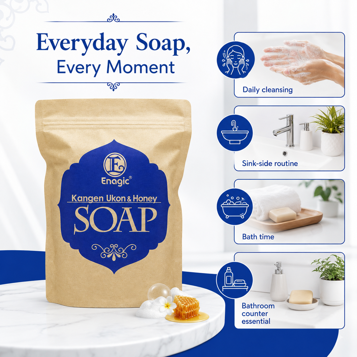 Kangen Ukon & Honey Soap everyday use